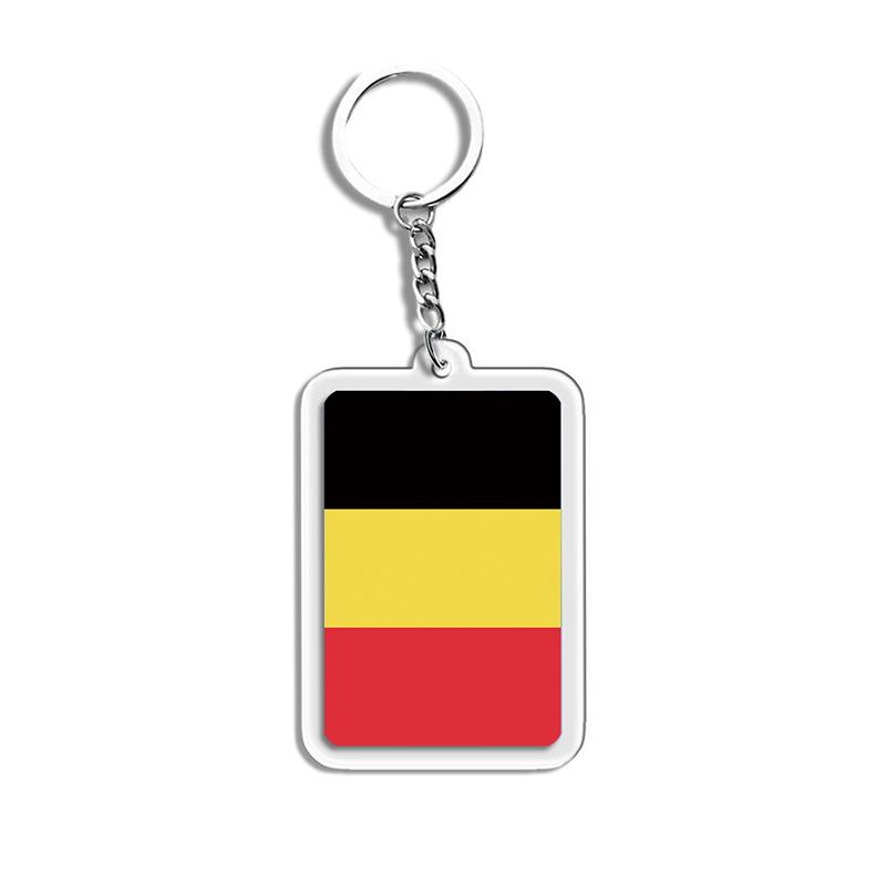 Acrylic Keychain Country Flags Collection United States Spain Russia France For Car Key Bag Gift Souvenir