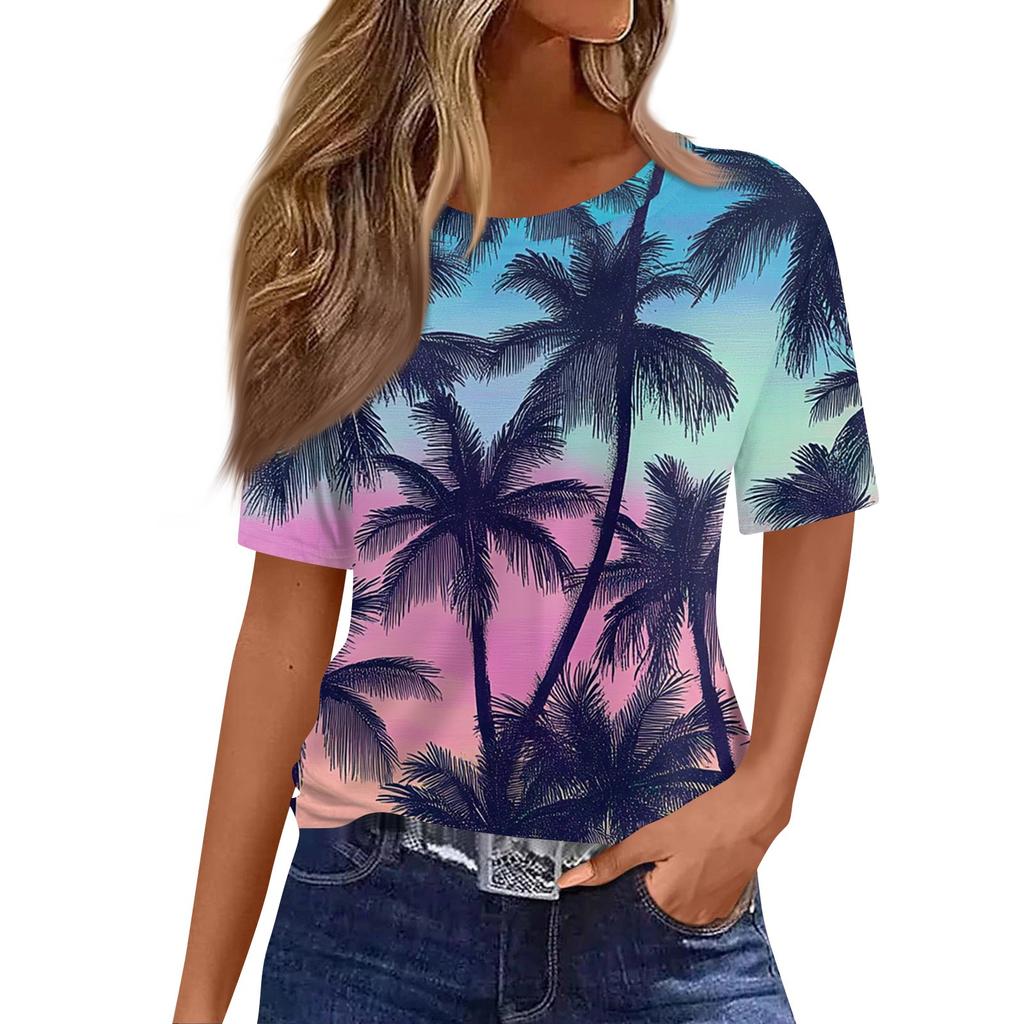 Modisches, lässiges Pullover-Oberteil mit kurzen Ärmeln und Rundhalsausschnitt für Damen