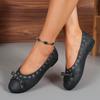 Fashion Woman's Casual Flats Shoes Round Toe Large Size Ladies Shoes Retro French Mary Jane Dress Flat New Summer Solid Comfortable Shoe