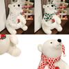 Adorable White Plush Polar Bear Toy With Cute Scarf Perfect For Kids Birthday Gifts And Decorations