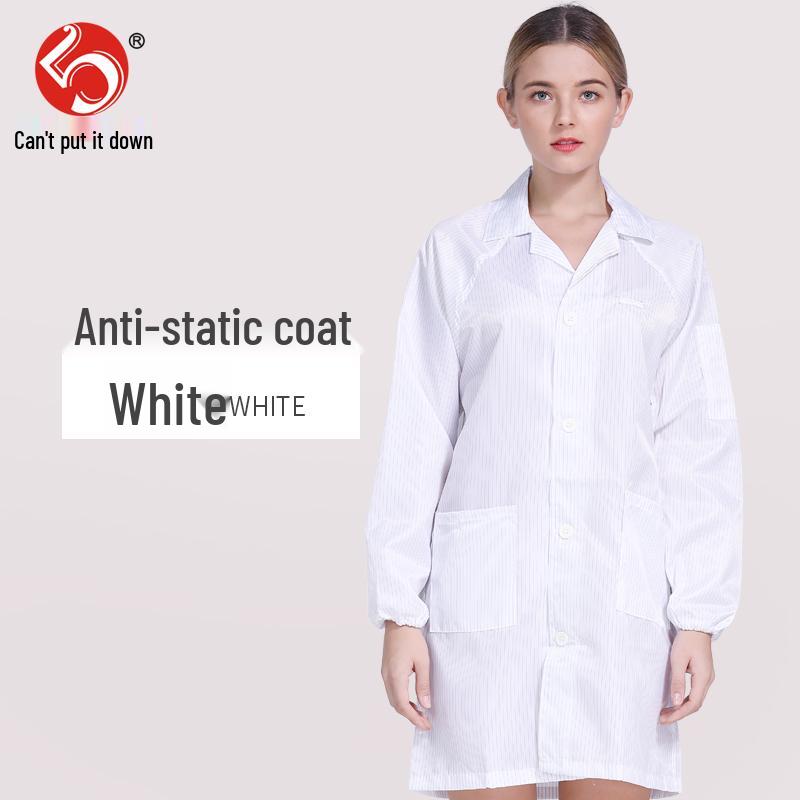 Женский пылезащитный антистатический изолирующий халат для защиты лаборатории и чистой комнаты