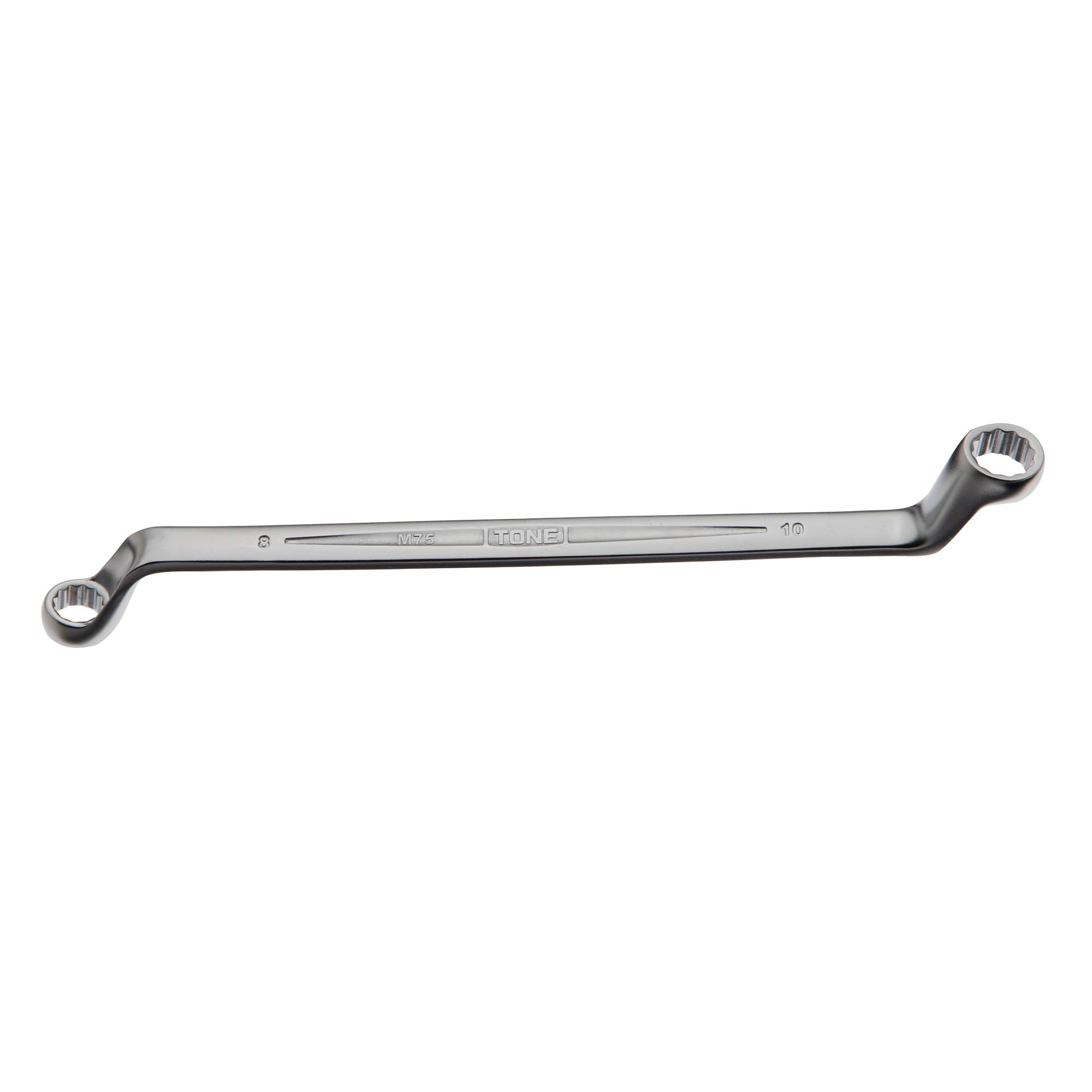 

TONE Long Mechanic Open End Wrench 8 x 10mm Flats (75°), M75-0810,