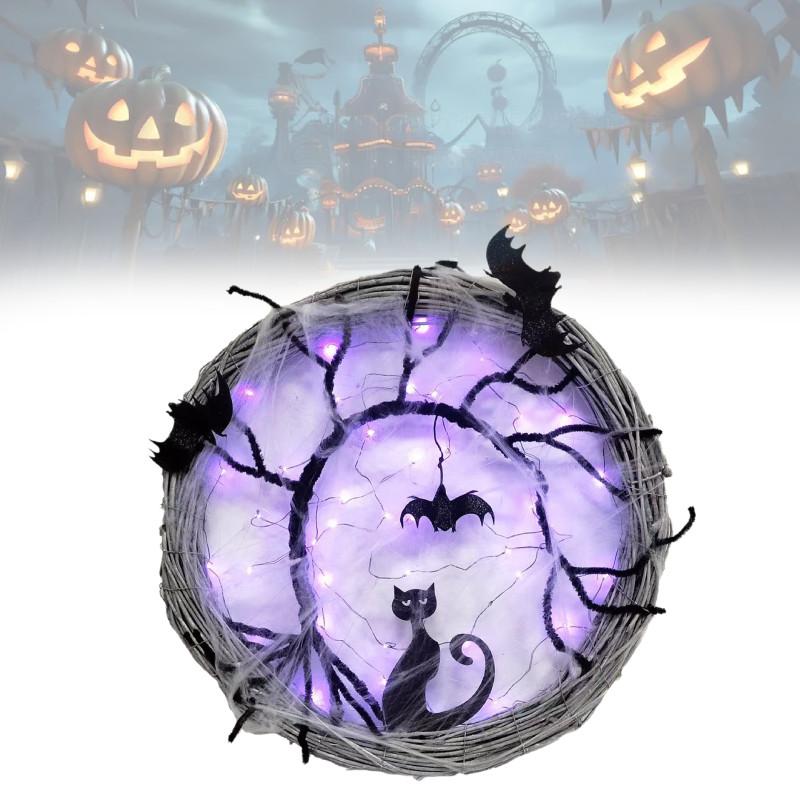 Halloween Garland Flower Decoration Front Door Home Furnishing Party Wreath