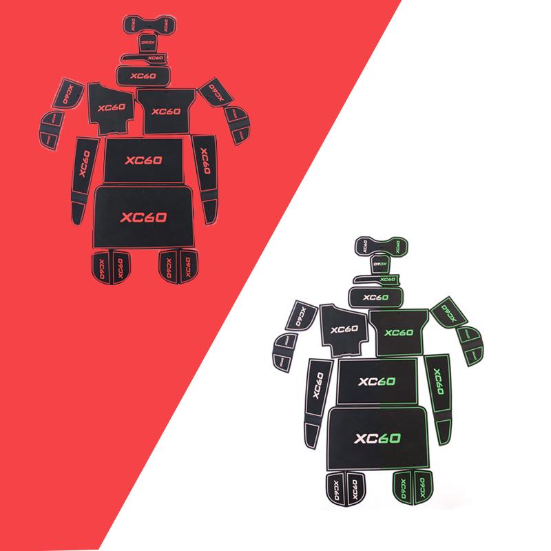 Covoraș cu caneluri pentru ușă mașină Covoraș anti-alunecare Covoraș de cauciuc Covoraș pentru orificiu pentru fantă pentru Volvo XC60 2018 Accesorii interioare auto