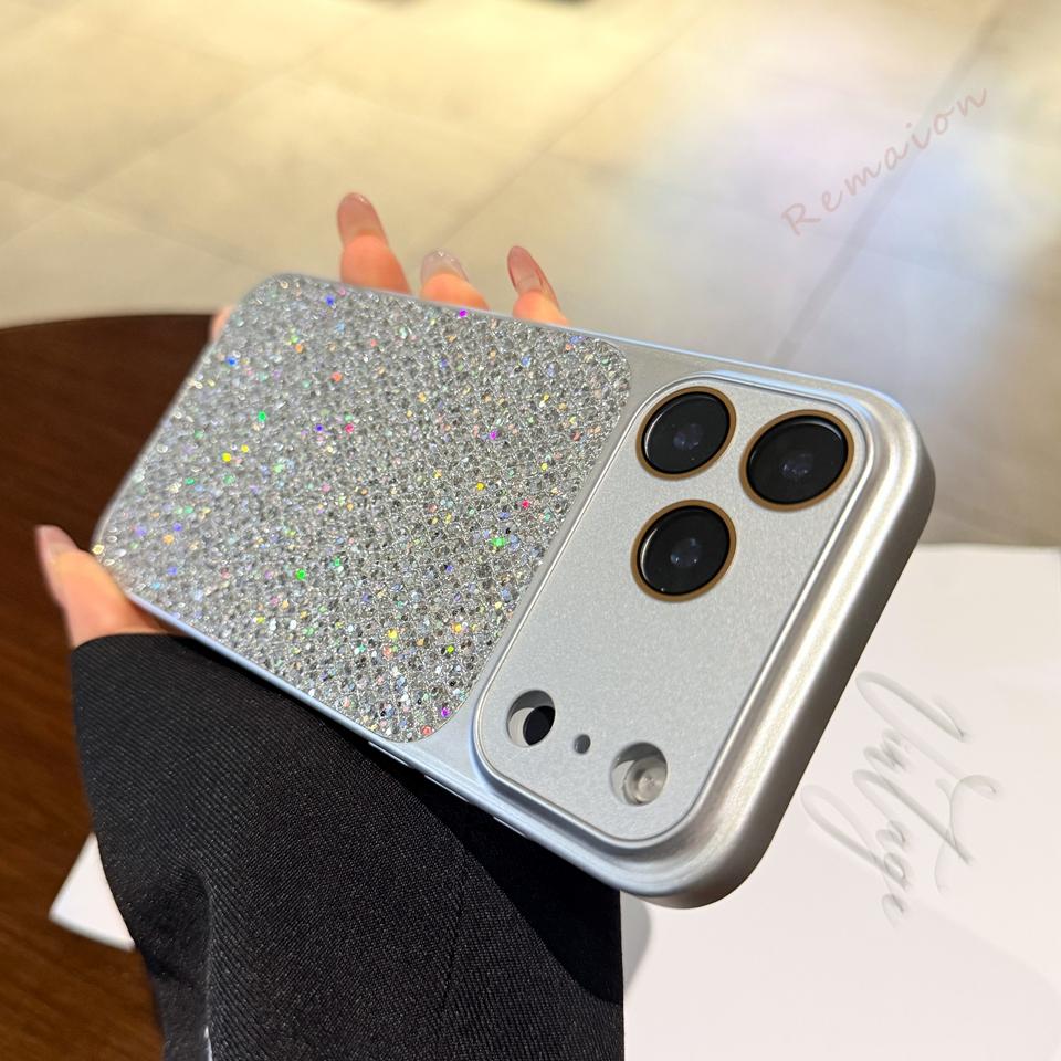 Official Phone Case For For Iphone 1 14 11 12 13 16 17 Pro Max 17Pro  Bling Bling Glitter LEN Shockproof Protector Cover