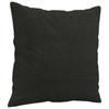 2 Piece Sofa Set with Cushions Black Fabric