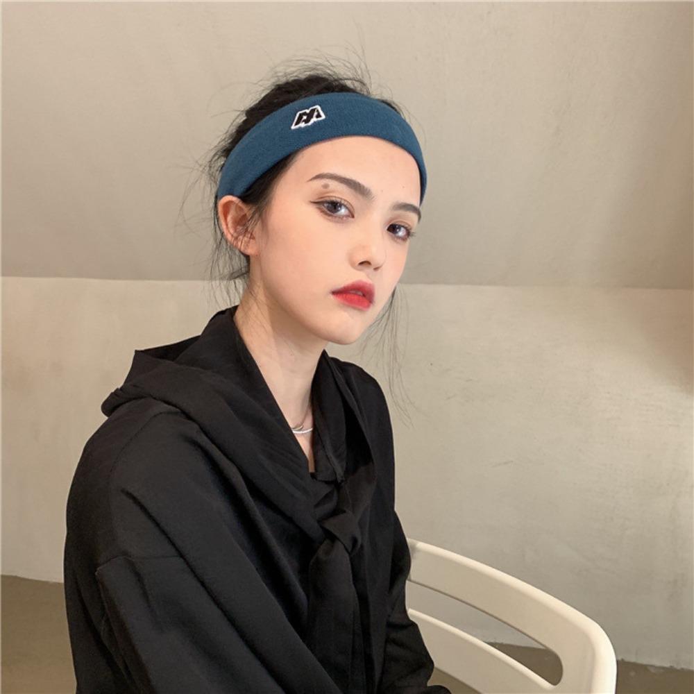 Breathable Elastic Sport Headband Cloth Sweat-Absorbent Headscarf Knitted Yoga Hair Band  Student