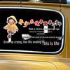 Creative Personality Car Sticker: 'Crying to Grow, Living with a Smile'
