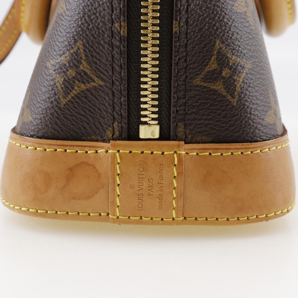 Louis Vuitton Alma BB Handbag M53152 2WAYShoulder Brown Monogram Canvas Women Used
