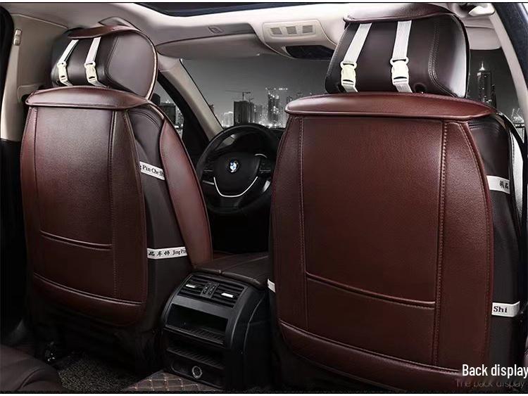5D All-Season Full Leather Car Seat Cushion Cover for Sedans