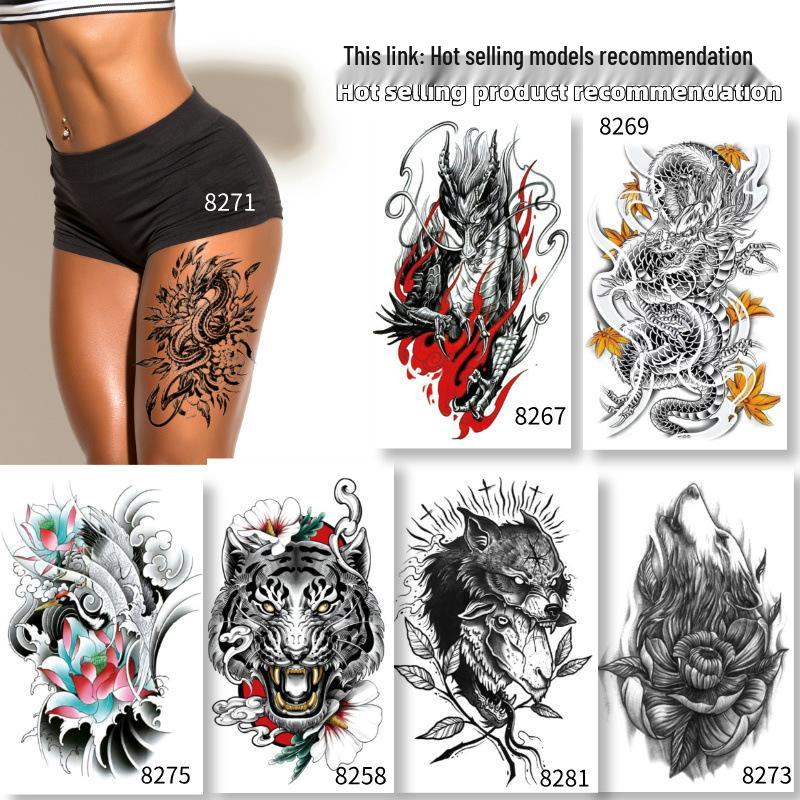 Fresh Style Waterproof Flower & Cartoon Tattoo Stickers for Arm