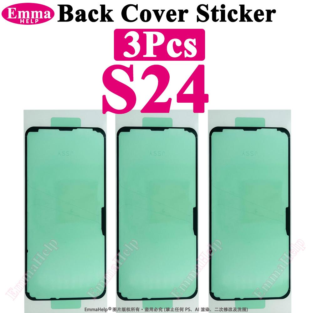 3pcs Waterproof Sticker For Samsung S23 Ultra S21 S22 S24 S25 Plus S26 Rear Back Door Housing Cover Seal Frame Adhesive Glue