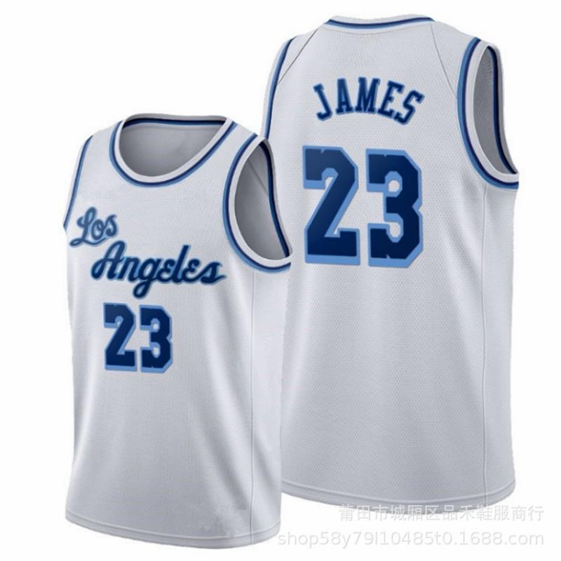 NBA Finals Basketbalshirt Lakers LeBron James 23 Davis 3 Authentieke Stijl Katoen Team Uniform