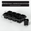 Small Black Square Succulent Seedling Tray - Thickened Plastic Pot Stand & Water Catcher