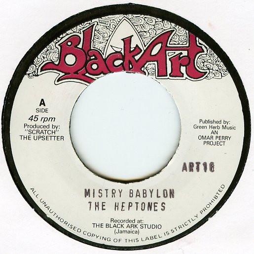 

7inch Record HEPTONES - Mistry Babylon NONE Black Art Japan Reggae, Ska & Dub Used