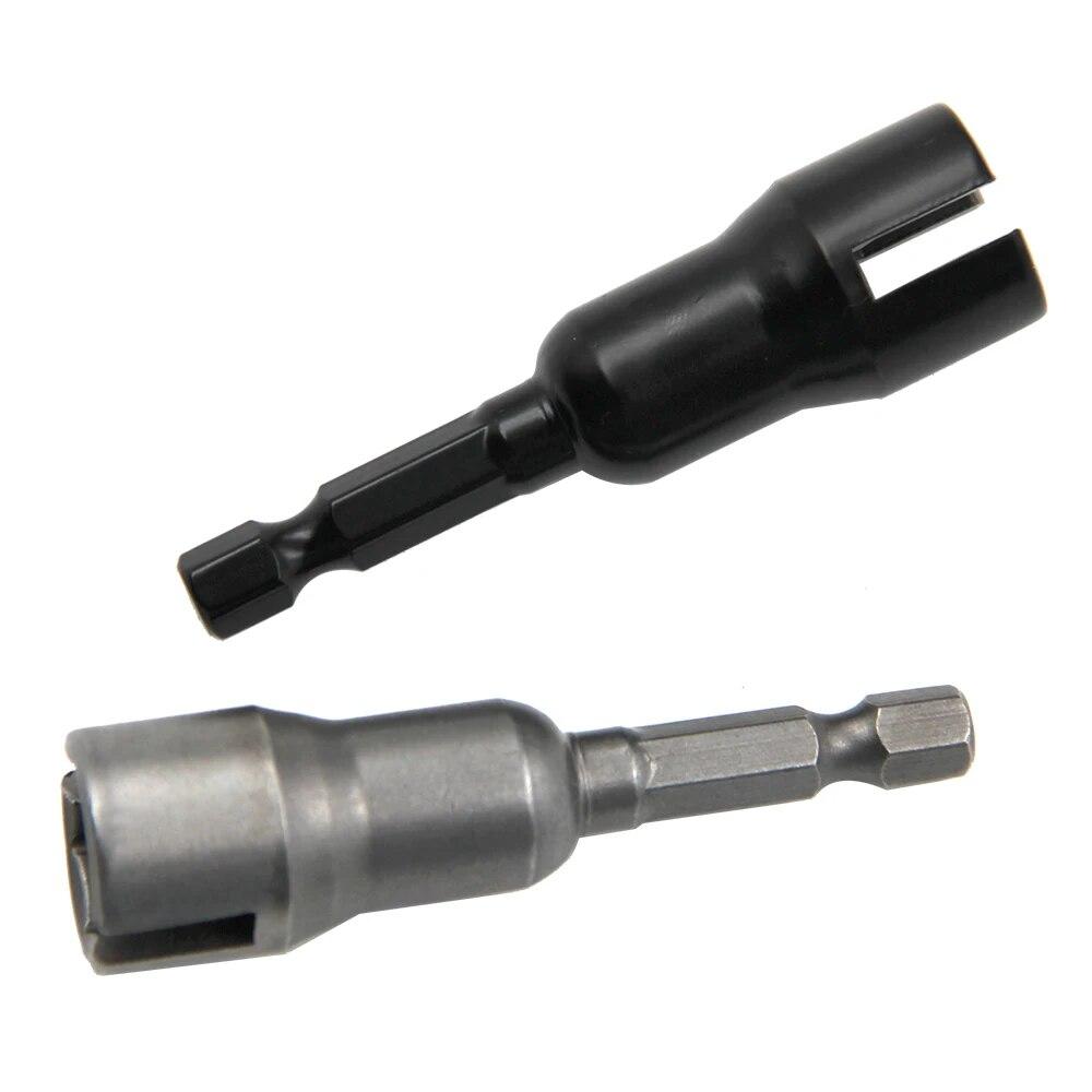 Black 65mm Hexagonal Slotted Socket Wrench Electric Screwdriver Butterfly Hole Wrench Electric Tool Accessory Set