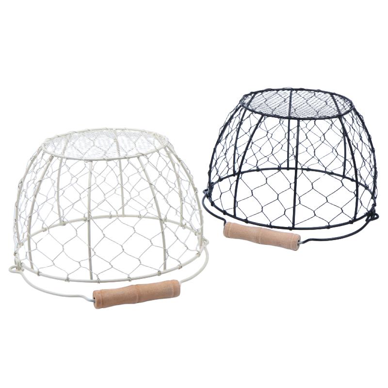 Egg Basket Round Metal Wire Basket With Handle Multipurpose Food Storage Organizer Fruit Vegetable Holder For Kitchen Picnic