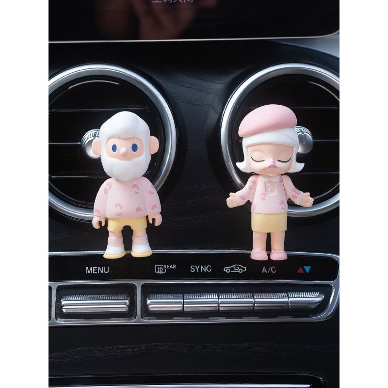New Car Gift Car Perfume Fragrance Cute Cartoon Air Vent Decoration Car Aroma Diffuser Stone Car Interior Ornament Fragrance