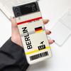 Travel New York Airplane Ticket Art Fashion Case For Samsung Galaxy Z Flip 3 4 5 6 7 Hard Folding Z Flip4 Clear PC Cover Gift