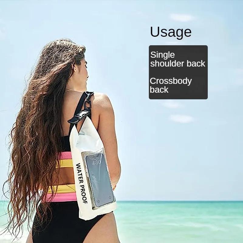 Outdoor Sports Bags 2L Dry Bag Touch Screen PVC Waterproof Bags For Trekking Drifting Rafting Surfing Kayak Camping Equipment