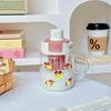 Shangqi Cartoon Dual-Use Glass Water Bottle with Handle