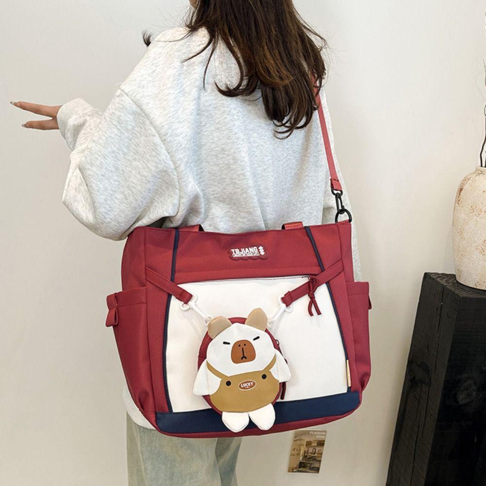Harajuku Capybara Shoulder Bag Japanese Style Lolita Handbag Lovely Students School Bag  Travel