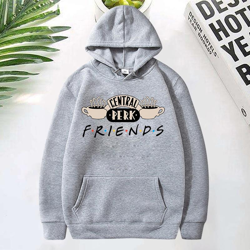 Women Friends TV Show Hooded Sweatshirt Cute Coffee Printing Hoodies Female Autumn Winter Casual Pullover Hoodies Friends Hoodie