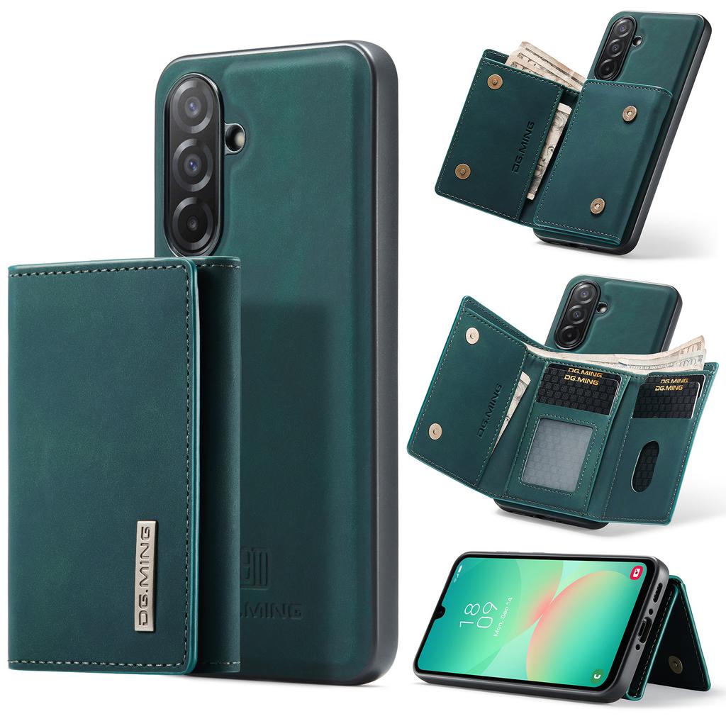 DG.MING M1 Series for Samsung Galaxy A26 5G Case Kickstand PU Phone Cover with Detachable Wallet