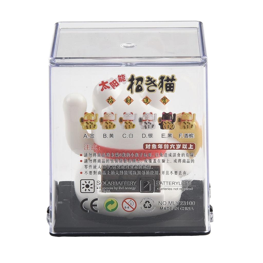 Wealth Waving Hand Cat Chinese Lucky Cat Cartoon Ornament Cute Waving Arm Beckoning Fortune Cat For Home Office Decoration