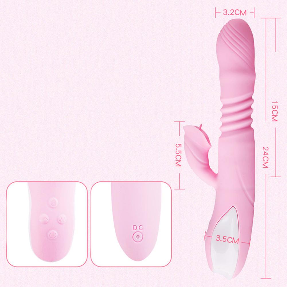 G Spot Dildo Rabbit Vibrator for Women Dual Vibration Silicone Waterproof Female Vagina Clitoris Massager Sex Toys for Women