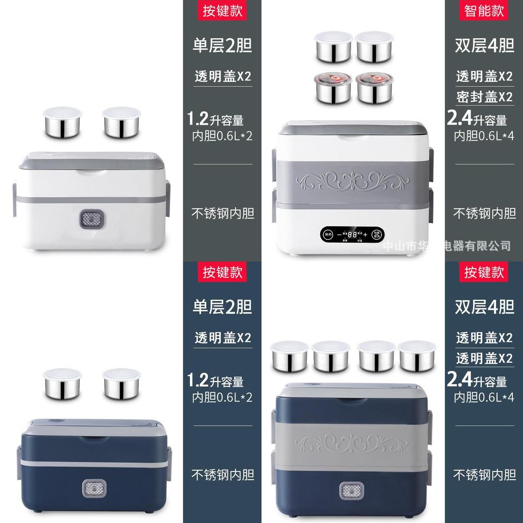 Electric Heated Lunch Box With Removable Inner Pot For Office Use