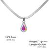 Colored Crystal Teardrop Pendant Women Necklace Snake Chain Fashion Choker Jewelry Gift