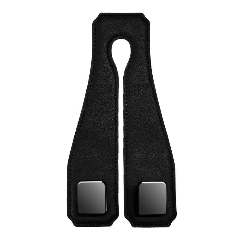 

1PC Quality Car Headrest Hook Premium Suede Rear Seat Hanging Dual Hook 20KG Large Load-Bearing Alloy Hook Hanger Universal чёрный