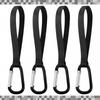 4 Pack Baby Stroller Hooks with Nylon Rope Carabiner Clips for Strollers, Bicycles and Shopping Carts