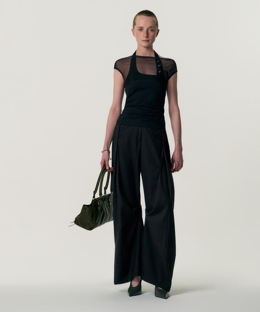Kimzisu Ruched Belt Tote Bag_Green