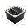 Stainless Steel Espresso Spray Proof Coffee Grounds Dump Bin for Barista Household Tools