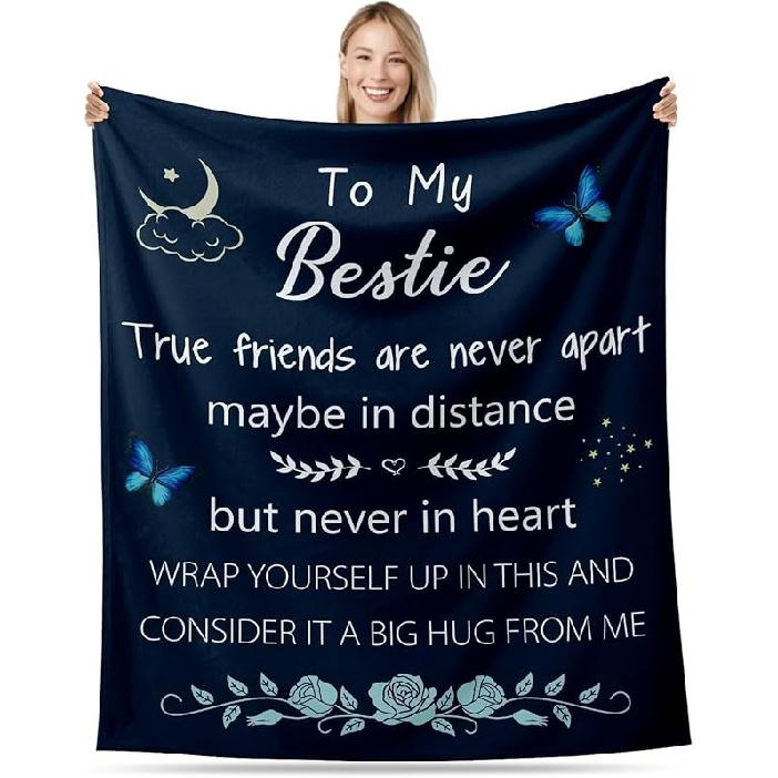 Best Friend Blanket Best Friend Birthday Gifts for Women Friendship Gifts for Women Throw Blanket Bestie Gifts Sentimental Thinking of You Gifts 40 ×50