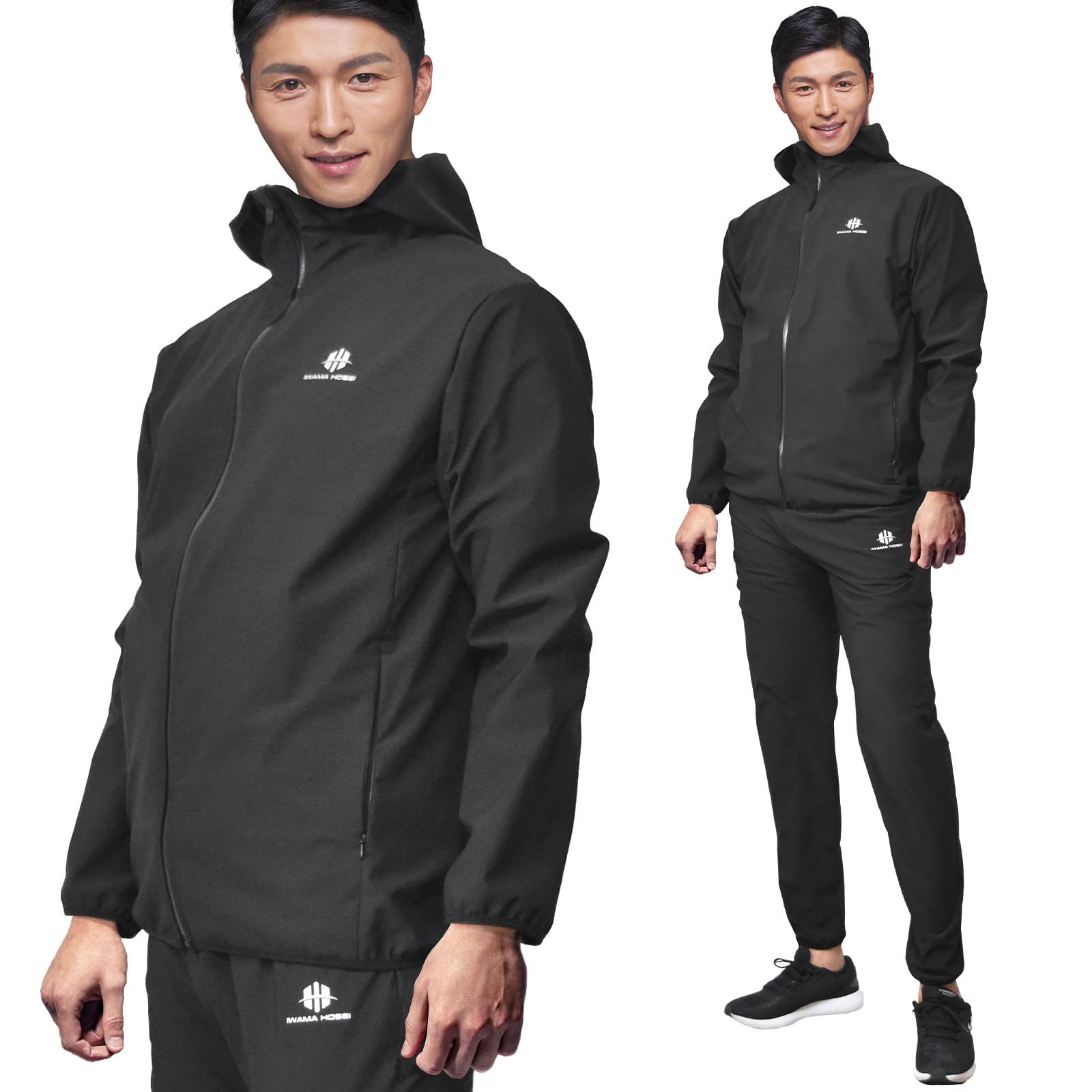 

IWAMA HOSEI Костюм для сауны, диеты и тренировок, мужской, размер, можно стирать, (КОСТЮМ SUNA, M) чёрный