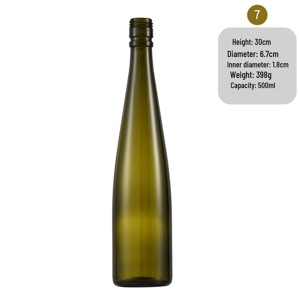 In-Stock Burgundy Green Glass Wine Bottle - Ideal for Red Wine, Liquor, Home Brewing, and Fruit Wine Storage
