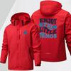 Men's waterproof and windproof hooded jacket for autumn and winter, suitable for hiking and mountain climbing.