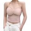 Women's Halter Sexy Slim Exposed Navel Camisole Summer Solid Color Vest Tank Top
