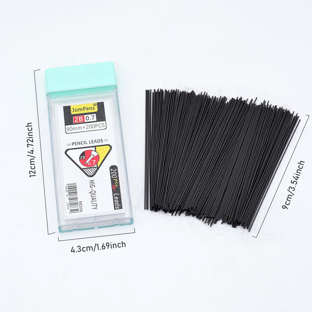 9Pcs/Set 0.7mm Side Pressure 2B Mechanical Pencil High Quality With Eraser Painting Smooth Creative Writing Office Stationery