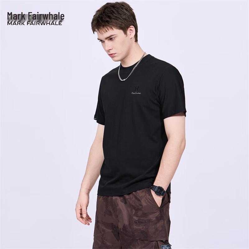 Mark Fairwhale Men s Embroidered Round Neck Short Sleeve T-Shirt M