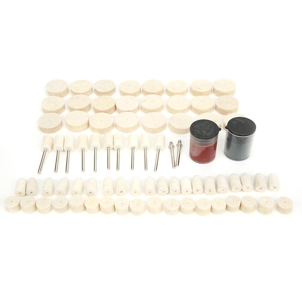 

76PCS Wool Polishing Buffing Wheel Rotary Tool Accessory Set for Mini Drill Electric Grinder