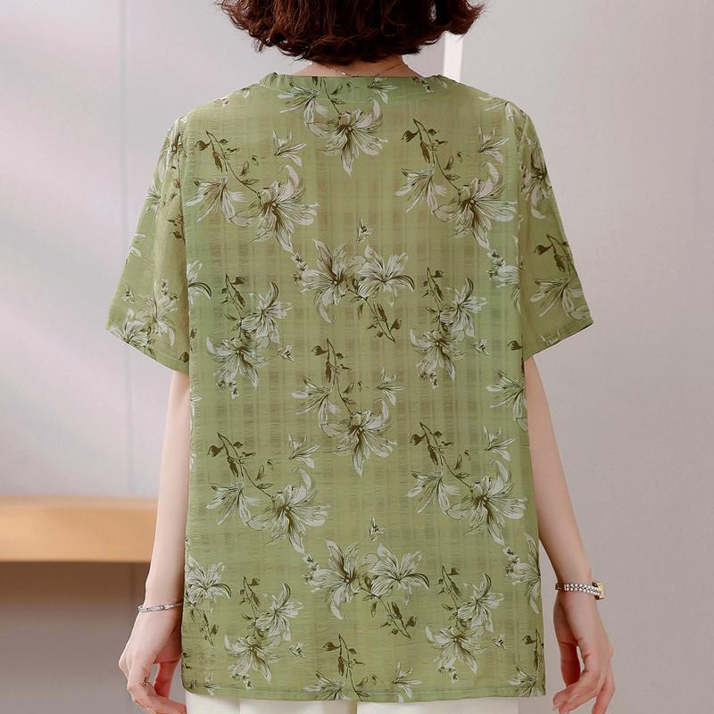4XL-8XL Übergröße Elegante Blusen für Damen Sommerkleidung Übergroße Oberteile Frau Lässige Kurzarmhemden