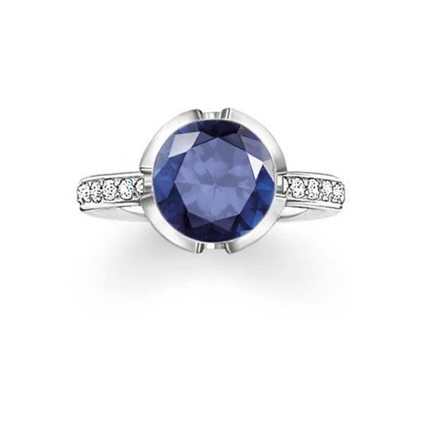 Bague Femme - Thomas Sabo - TR2037-050-32 - Argent - Taille 52 - Couleur Argenté/Bleu