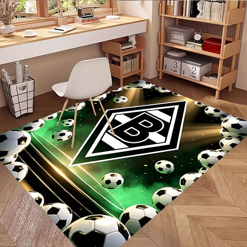 Borussia Mönchengladbach Druckteppich, Waschbarer Bodenläufer, Für Eingangsbereich Studentenwohnheim Waschküche Büro Arbeitszimmer, Heimdekoration Geburtstag Weihnachtsgeschenk