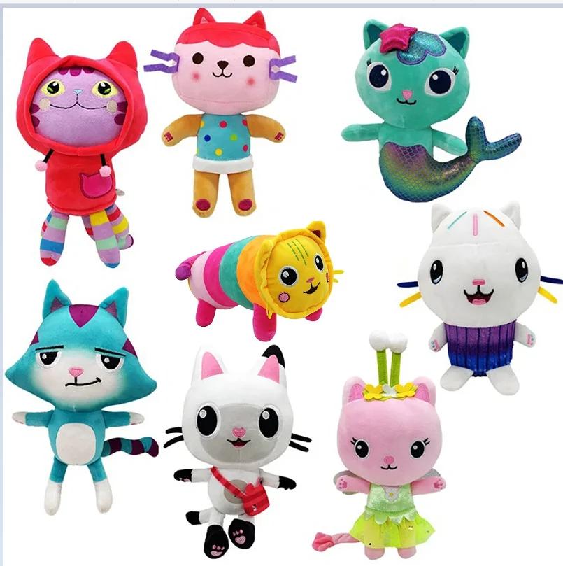 Beliebte Gaby Puppenhaus Plüschtiere Mercat Animation Fülltier Lachende Katze Auto Katze umarmt Gaby Mädchenpuppe Kindergeburt