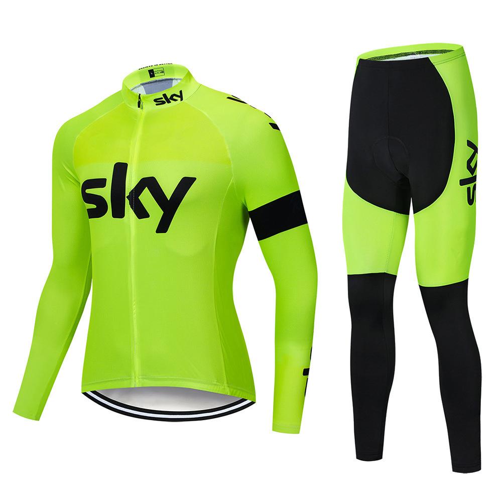 Cycling Suit Breathable Long-sleeved Strap Suit Mountain Road Racing Suit Men's and Women's Cycling Suit 2026 Autumn Velvet Thin Cycling Suit Suit