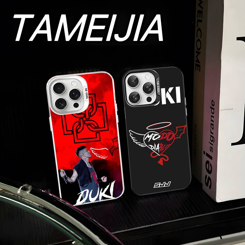 Fashion Rapper DUKI Phone Case Color Silver Shell For LPhone 17 16 16e 15 14 13 12 11 Pro Max Plus